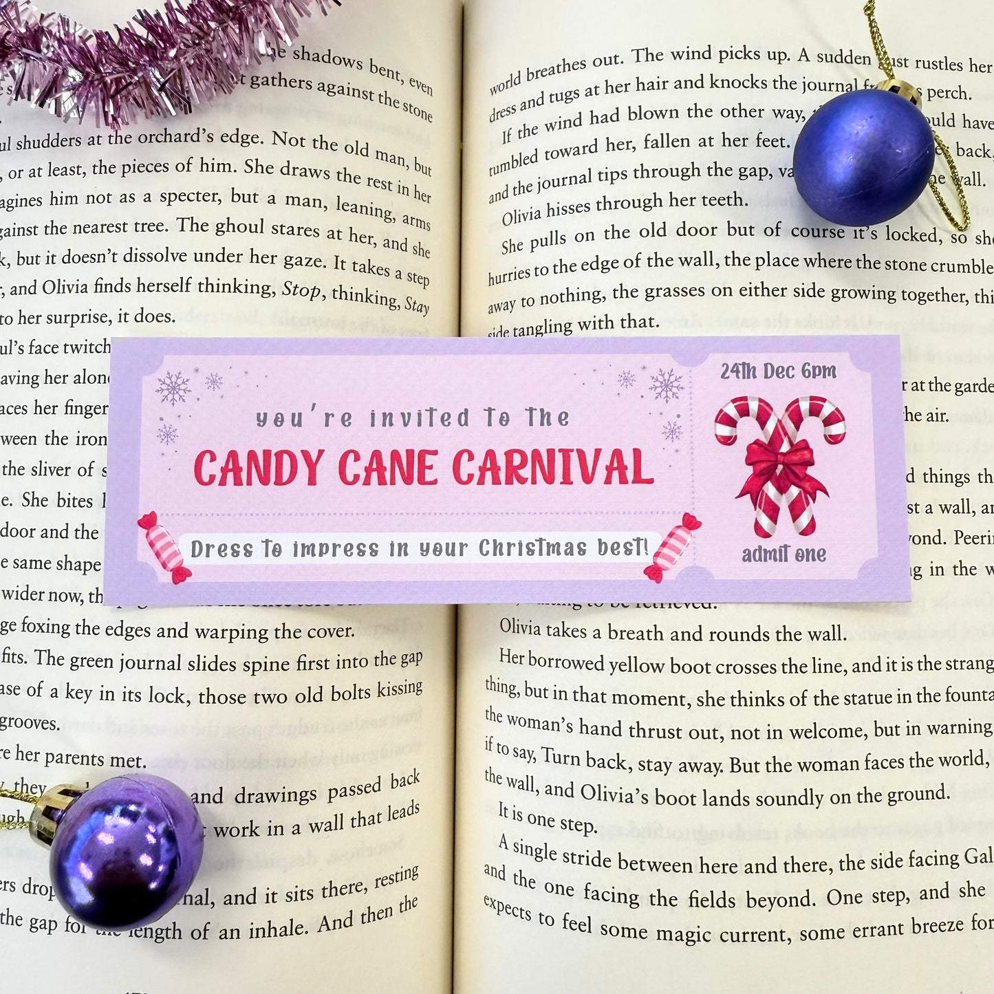Candy Cane Carnival Bookmark