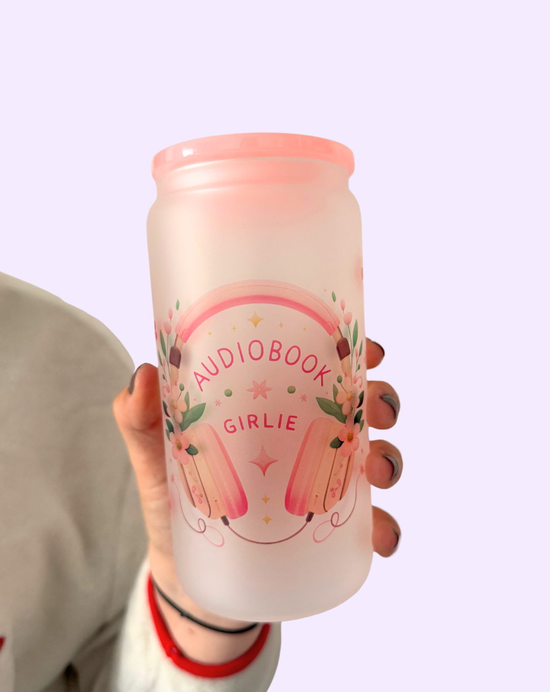 Audiobook Girlie Pink | Bookish Glass Can