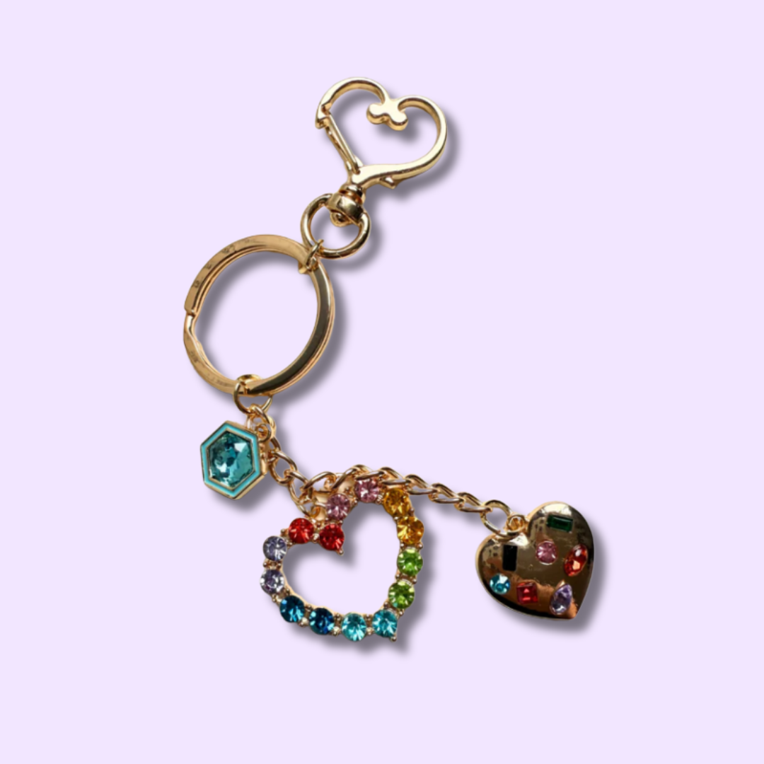 Gem Heart Keyring