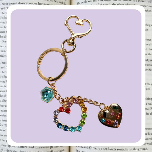 Gem Heart Keyring